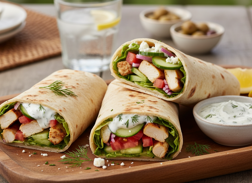 Greek Chicken Wraps