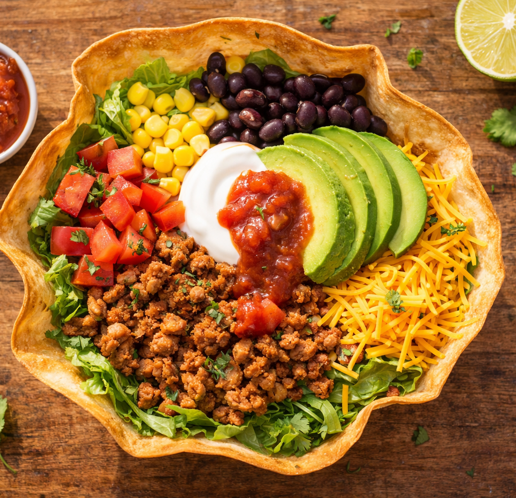 Turkey Taco Salad Bowls
