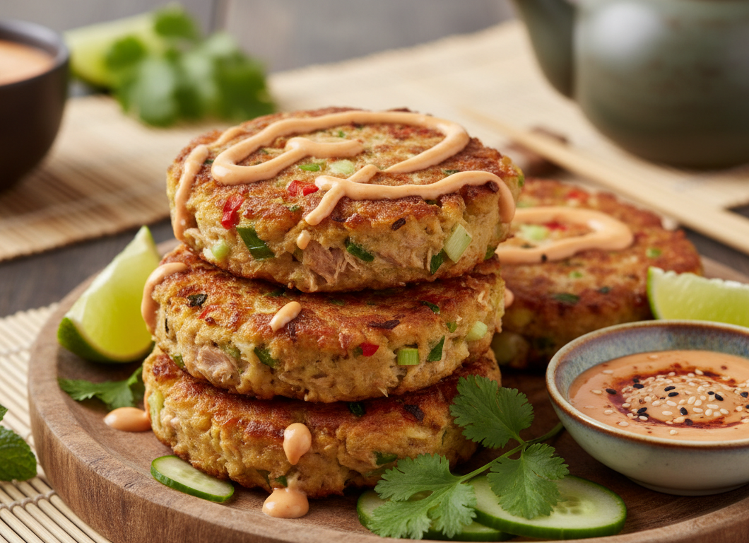 Asian Tuna Cakes with Spicy Mayo
