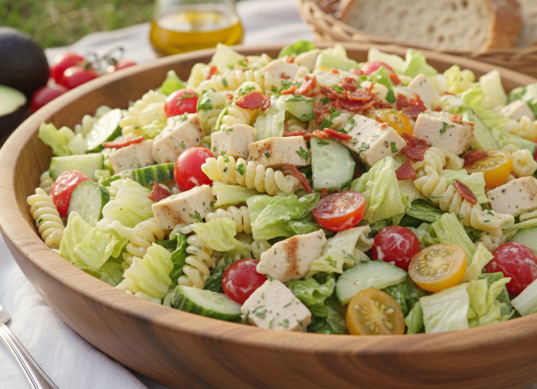 Chicken Club Pasta Salad