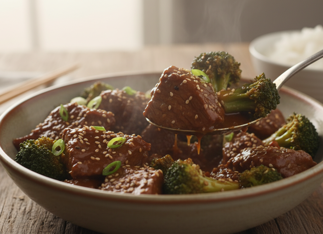 Slow Cooker Beef & Broccoli