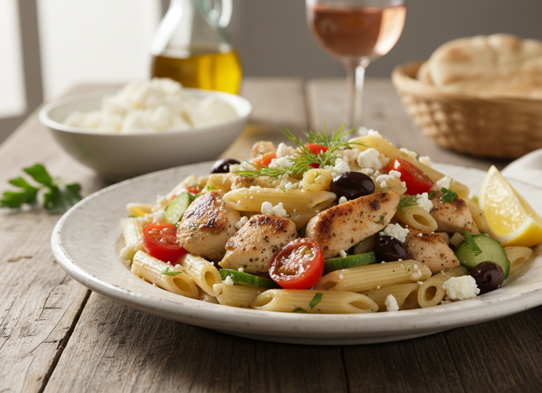 Easy Greek Chicken Pasta