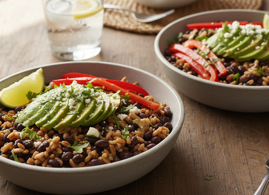 Black Bean & Farro Bowls