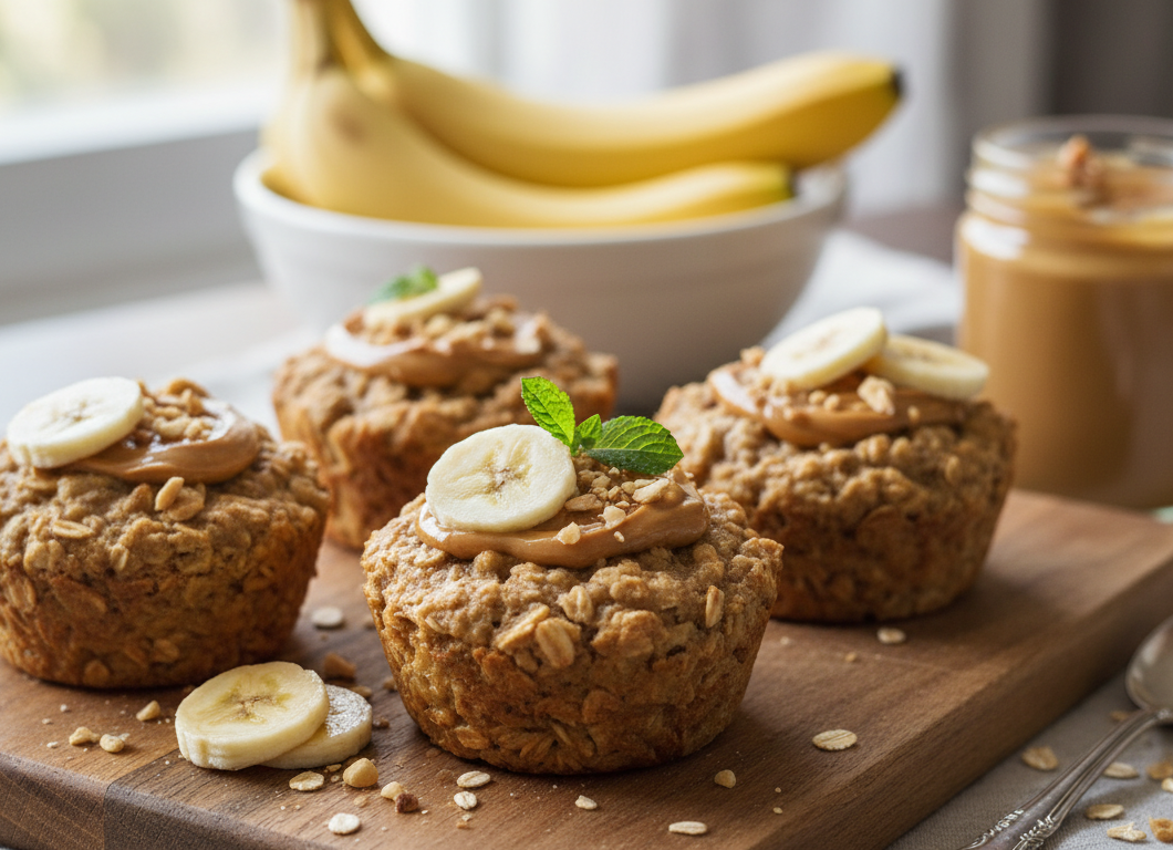Peanut Butter Banana Oat Cups