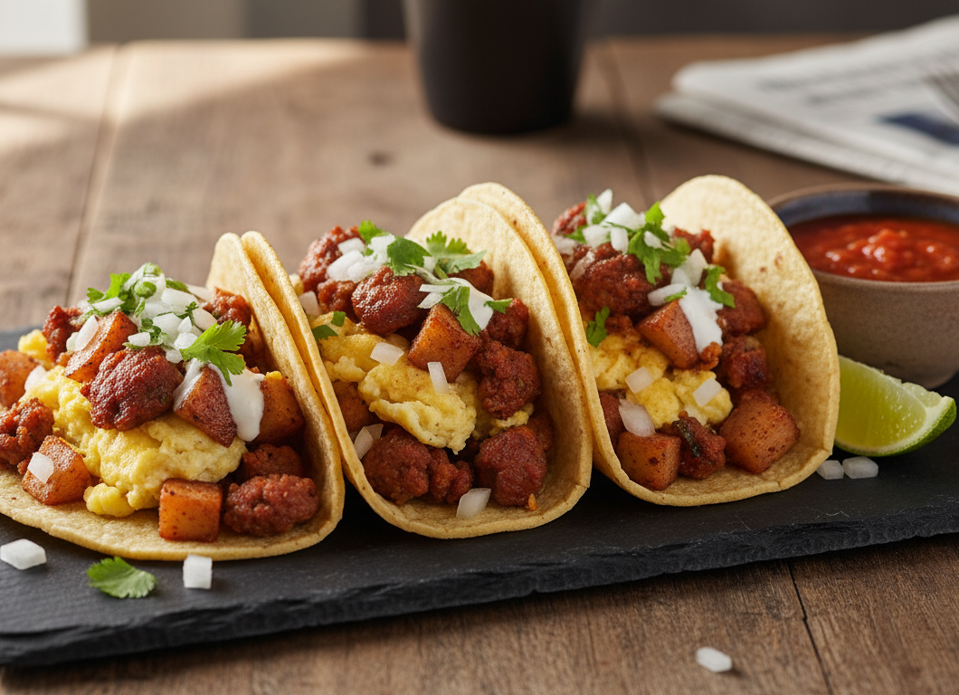 Chorizo Breakfast Tacos