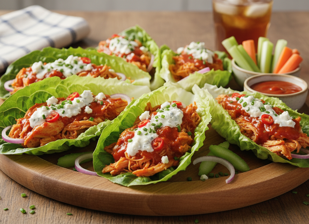 Buffalo Chicken Lettuce Wraps