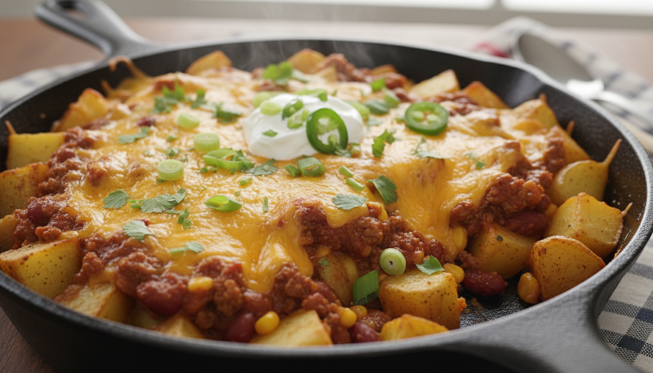 Chili Cheese Potato Bake