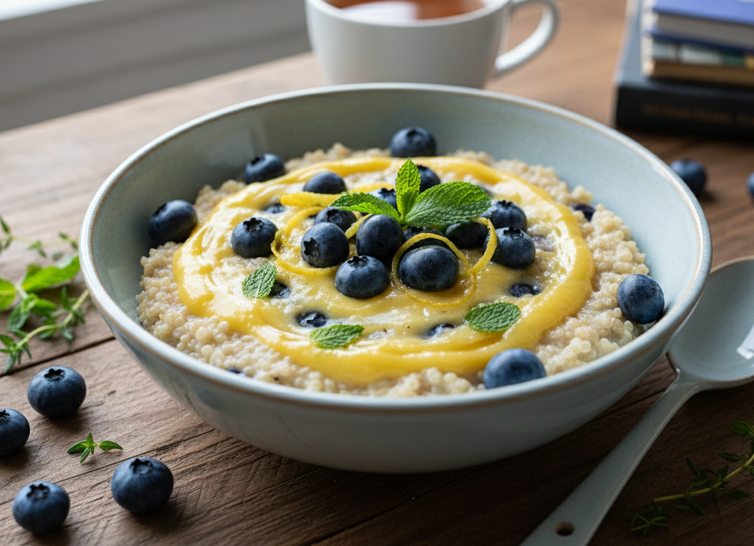 Blueberry Lemon Quinoa Porridge