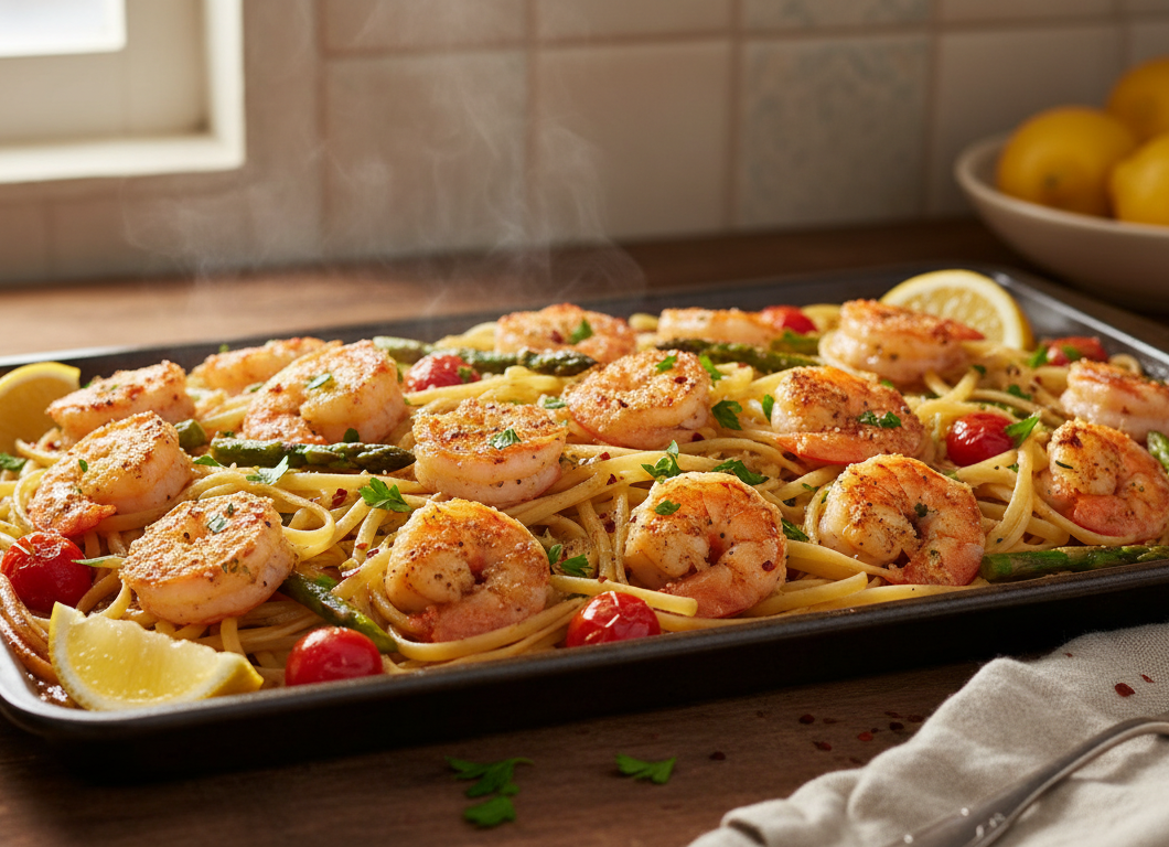Sheet Pan Shrimp Scampi