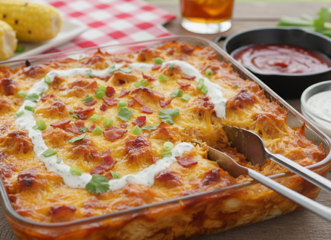 BBQ Ranch Chicken Casserole