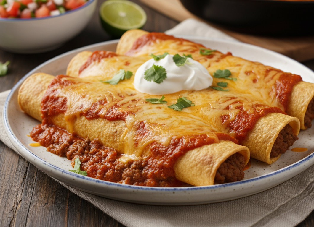 Easy Ground Beef Enchiladas