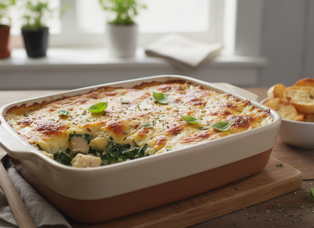 Spinach Artichoke Chicken Bake
