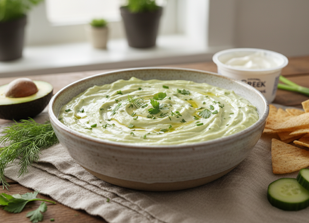 Avocado Ranch Dip with Greek Yogurt