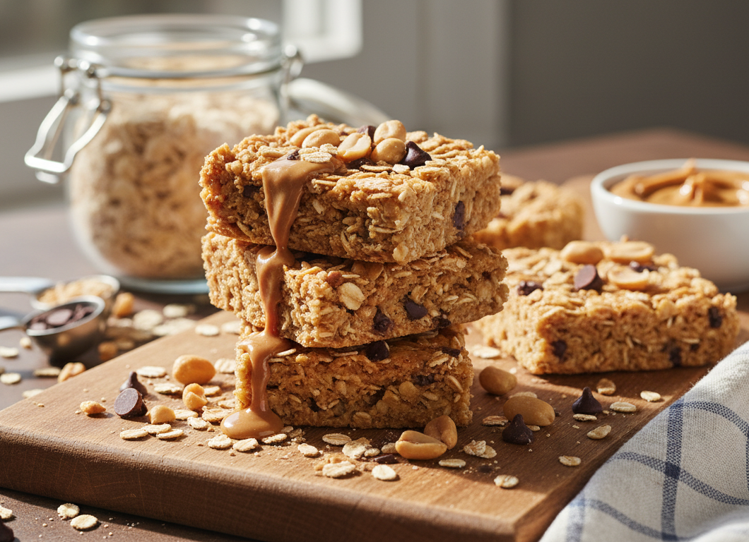 Peanut Butter Oat Energy Squares