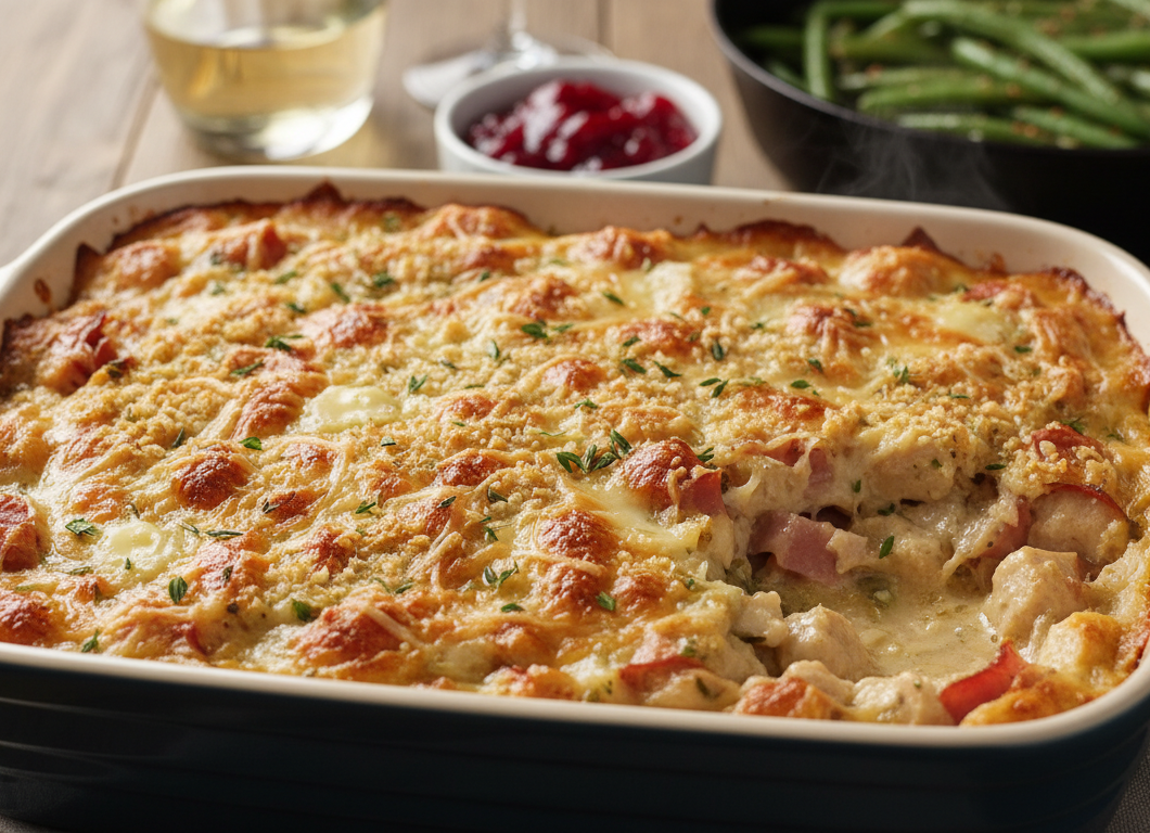 Creamy Chicken Cordon Bleu Casserole
