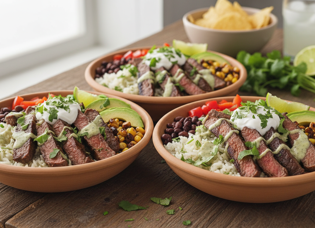 Cilantro Lime Steak Bowls