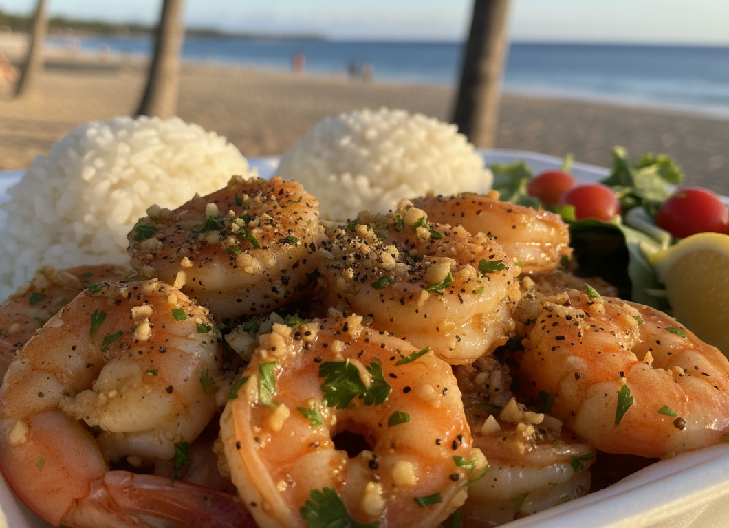 Hawaiian Garlic Shrimp