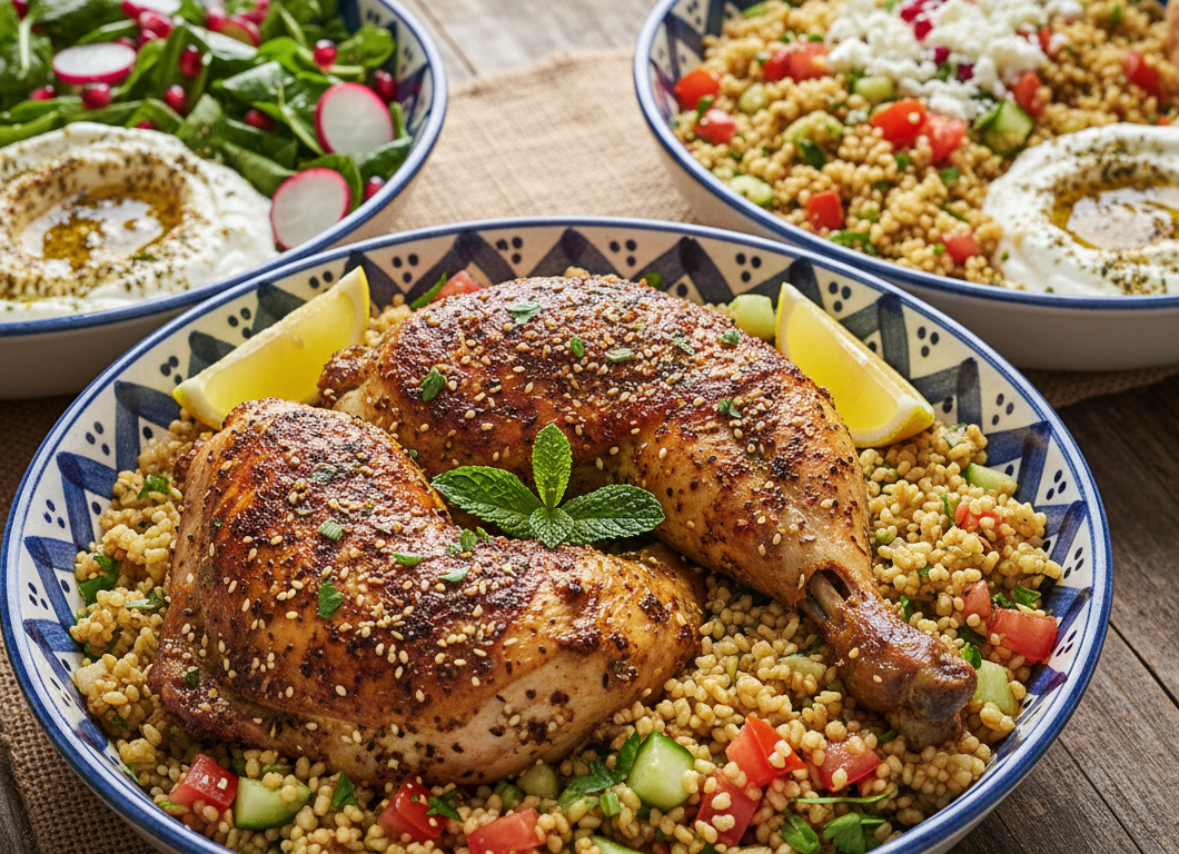 Za'atar Roasted Chicken & Bulgur Bowls