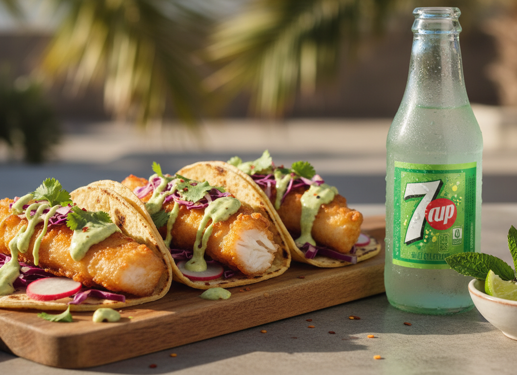Fish Tacos with 7UP Batter