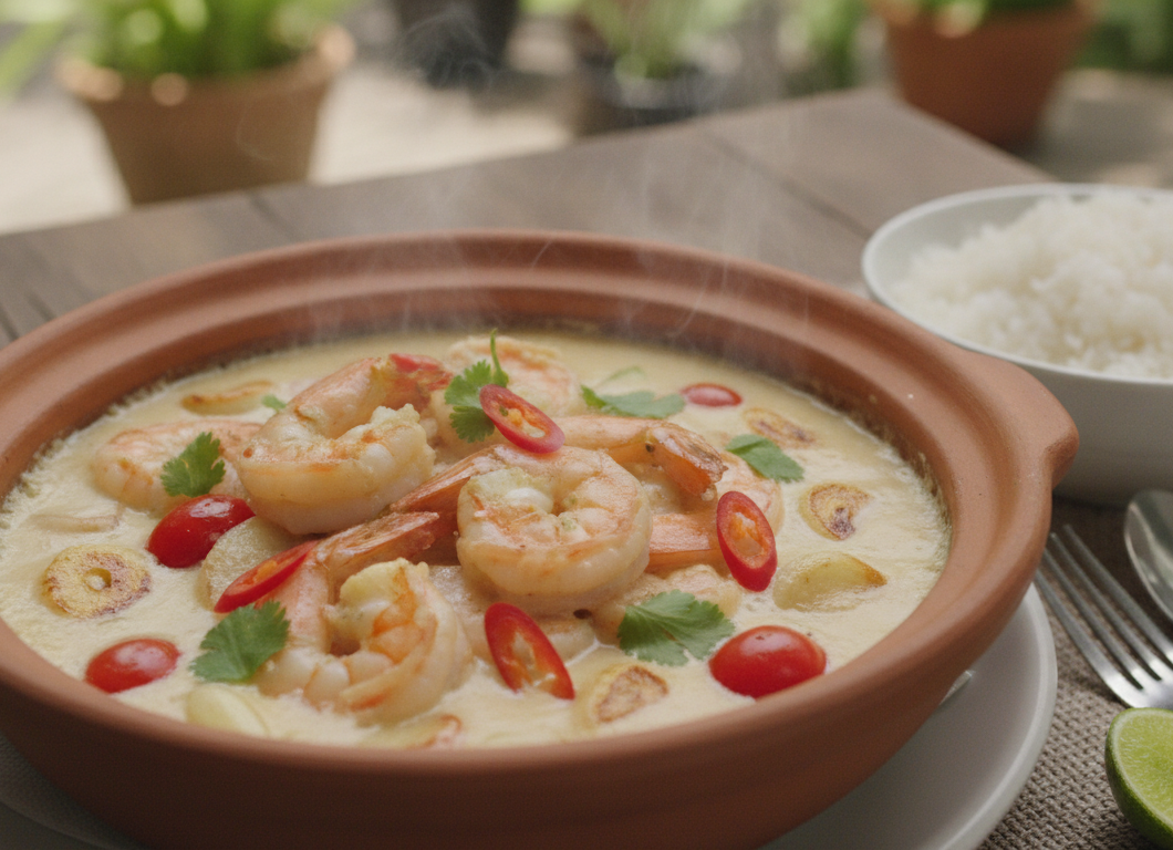 Garlic Shrimp in Coconut Milk