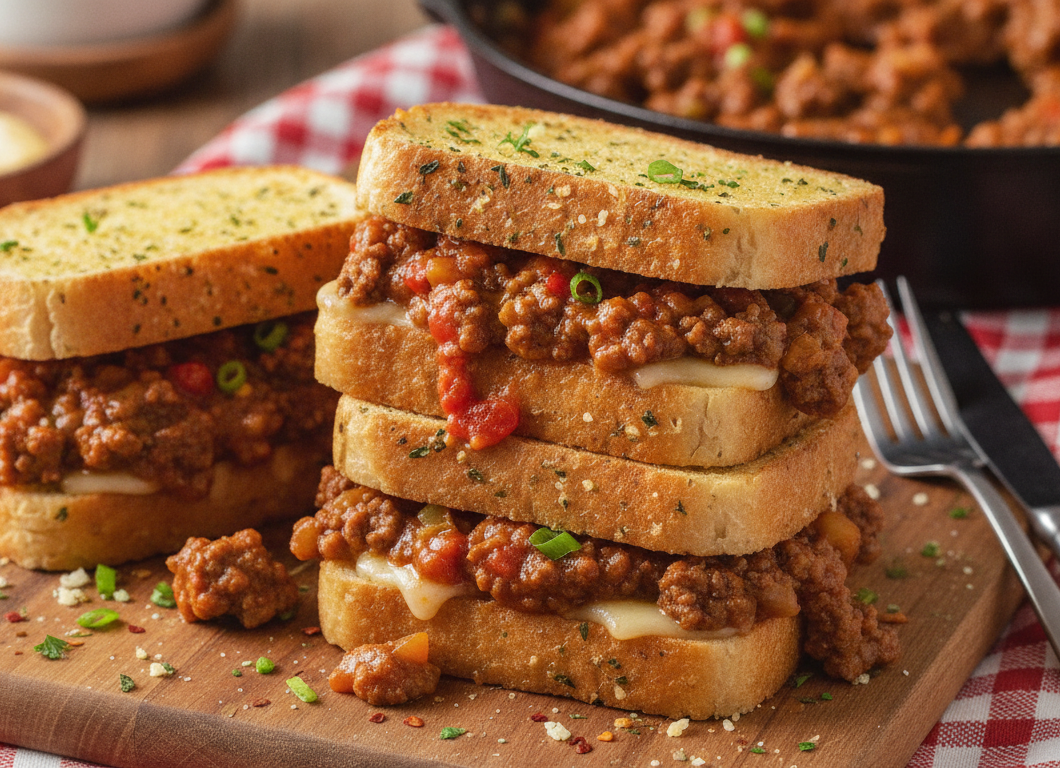 Garlic Bread Sloppy Joes