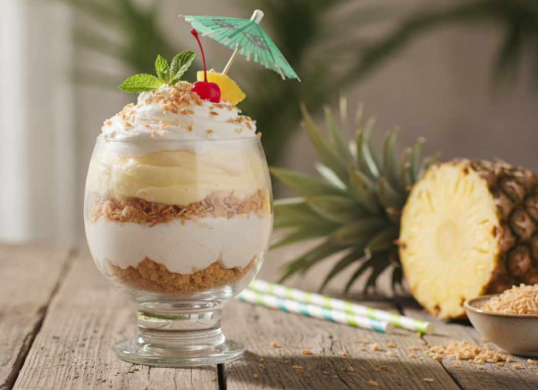 Piña Colada Cheesecake Mousse