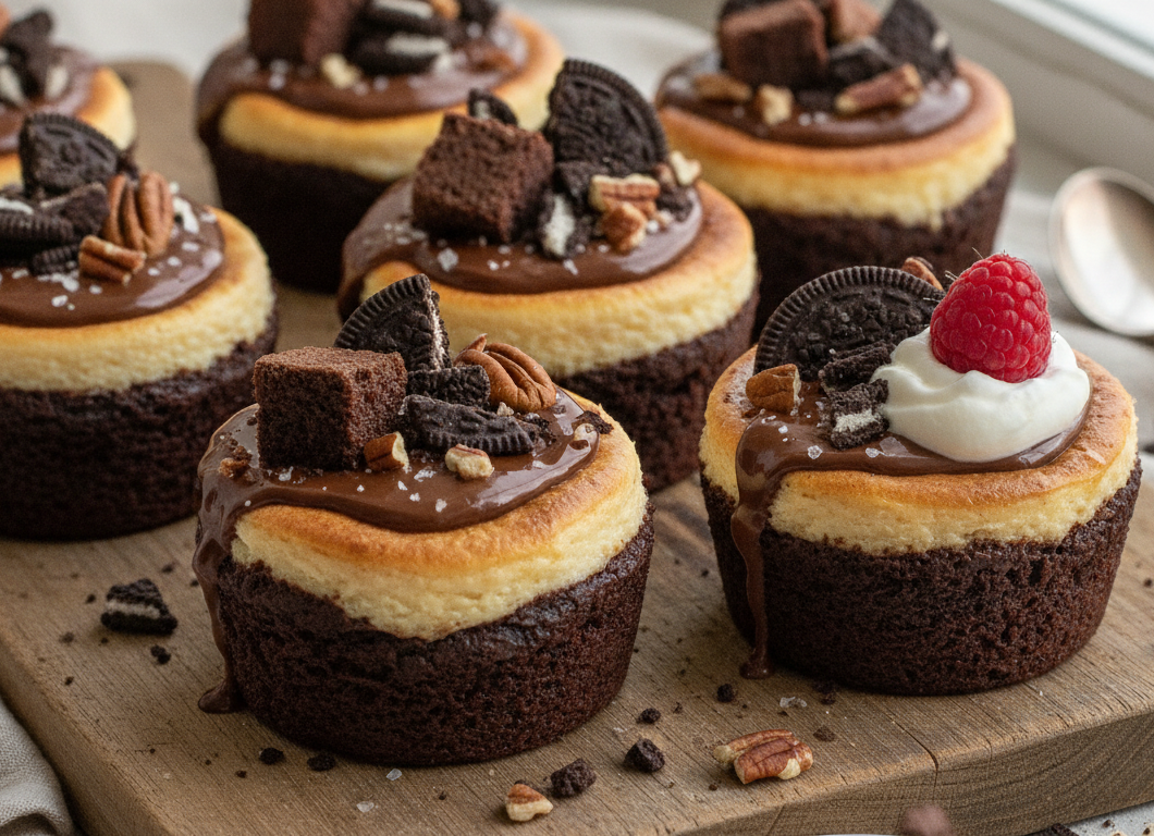 Loaded Brownie Cheesecake Cups