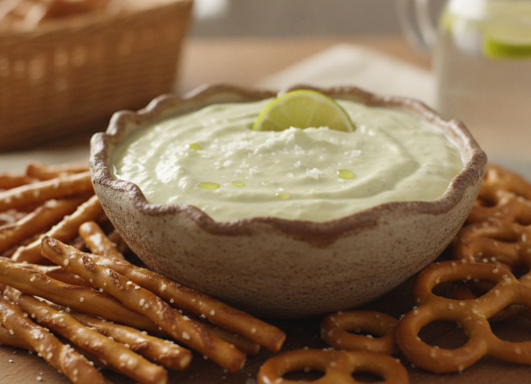 Margarita Dip with Salted Pretzels