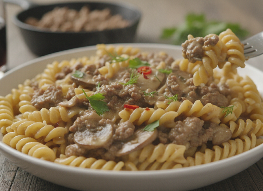 Quick Creamy Beef Pasta