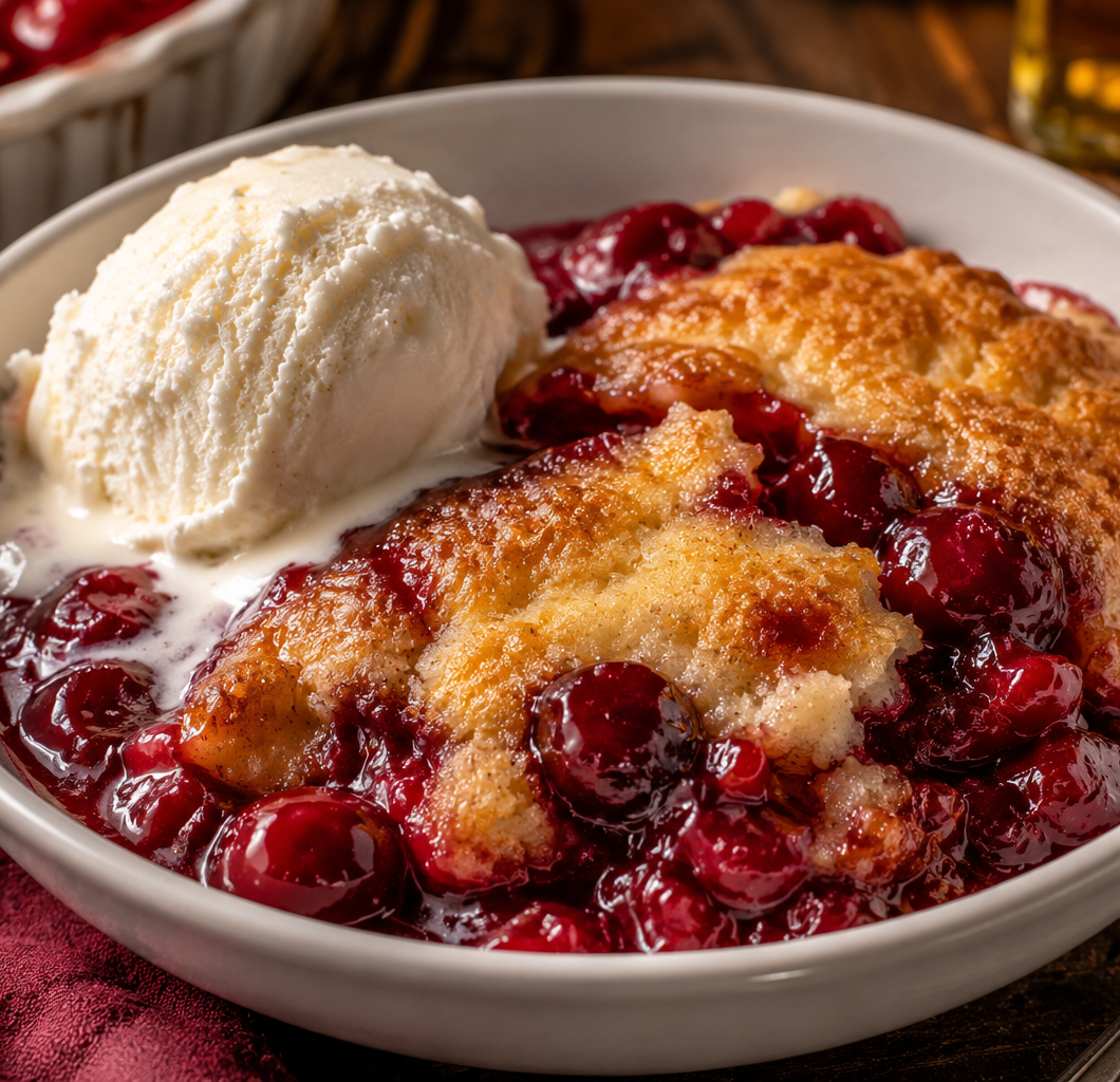 Cherry Bourbon Cobbler