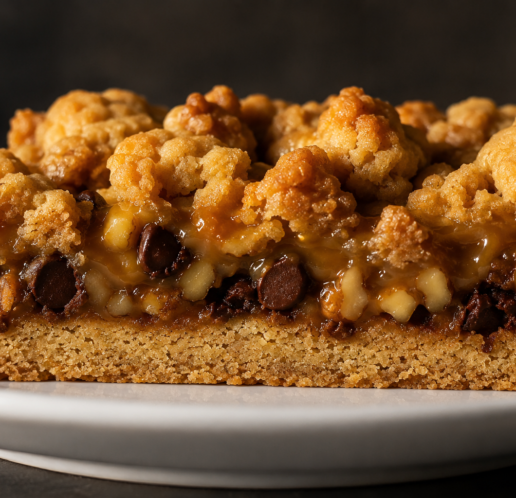 Chocolate Caramel Cookie Bars