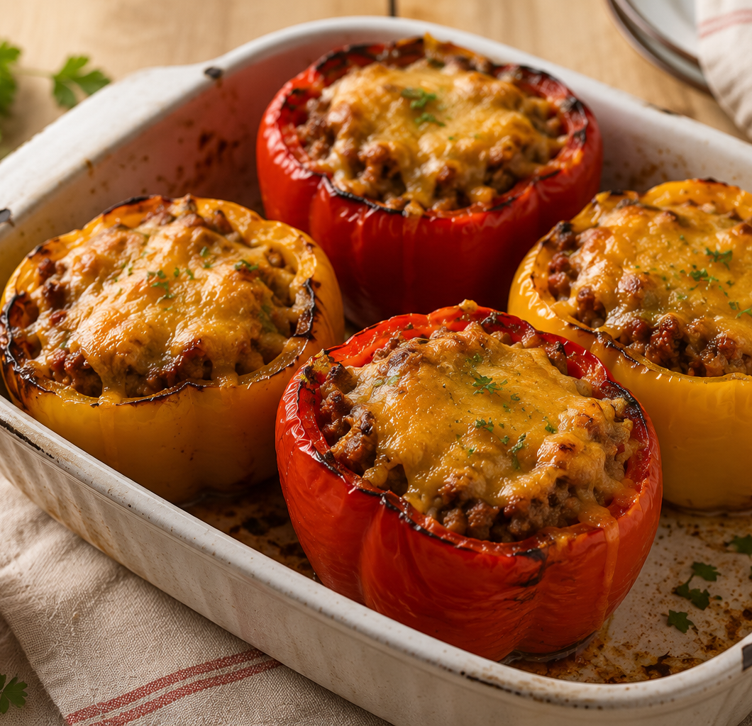 Cheeseburger Stuffed Peppers