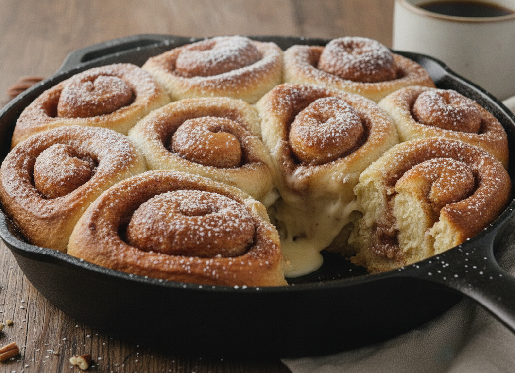 Cinnamon Roll Skillet Bread