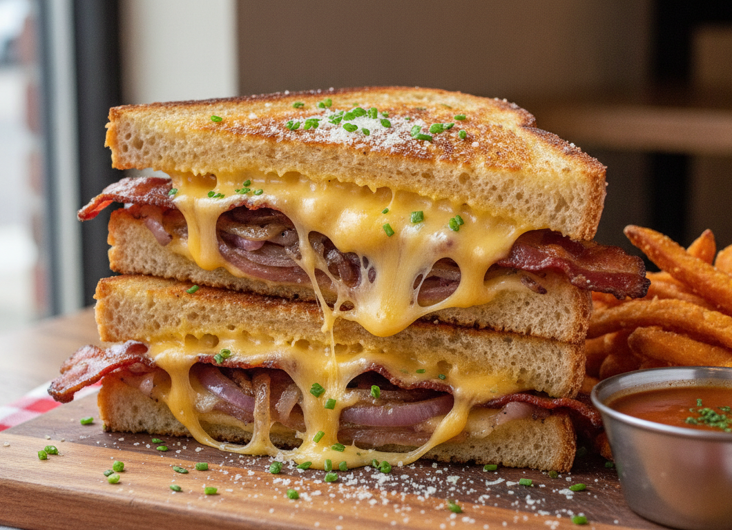 Bacon Onion Grilled Cheese