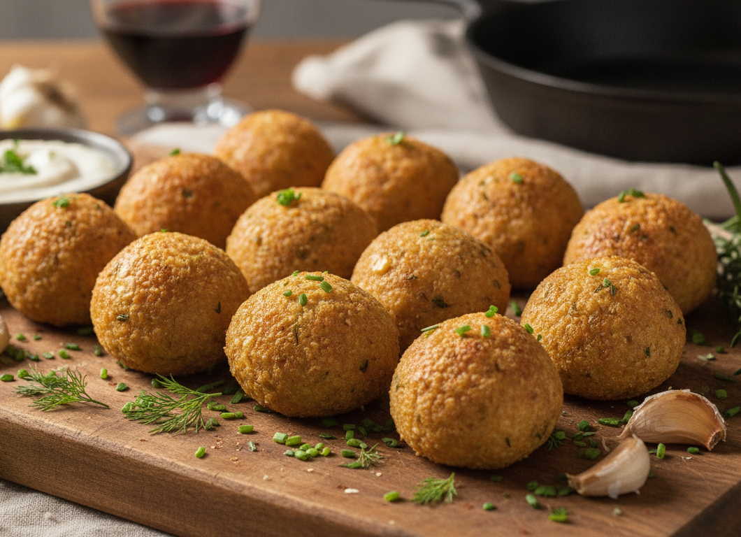 Roasted Garlic White Bean & Herb Bites