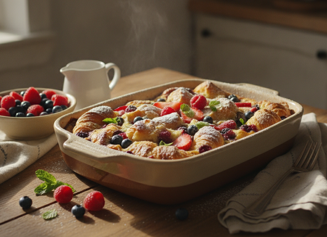Berry Croissant Casserole Brunch Bake