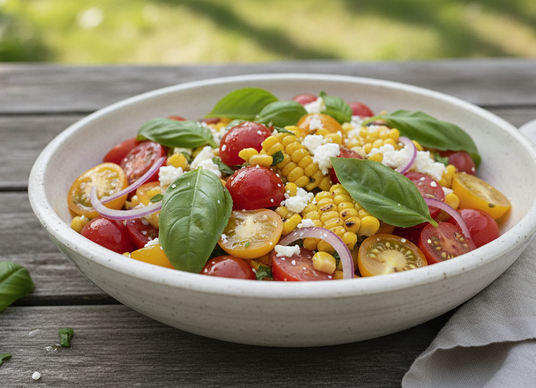 Corn & Tomato Salad with Fresh Basil