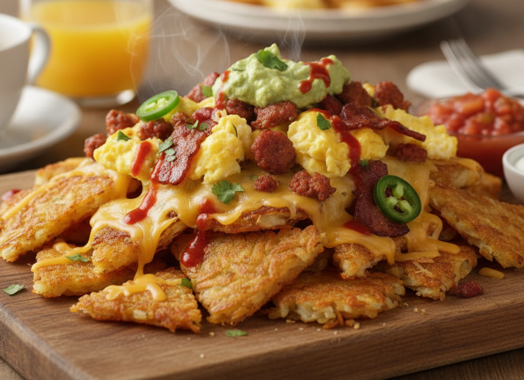 Crispy Hashbrown Breakfast Nachos