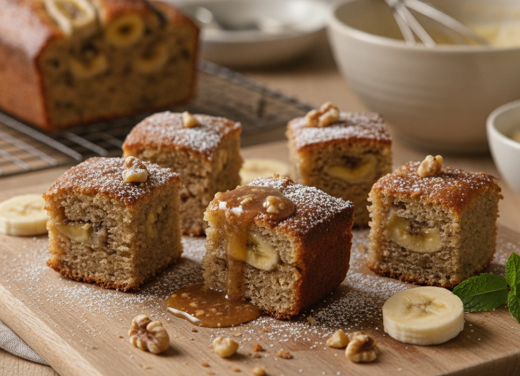 Brown Butter Banana Bread Bites