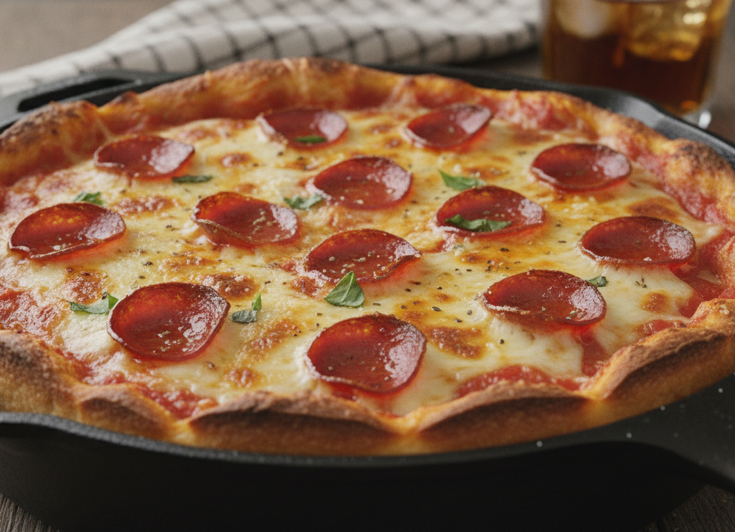 Crispy Cast Iron Skillet Pizza