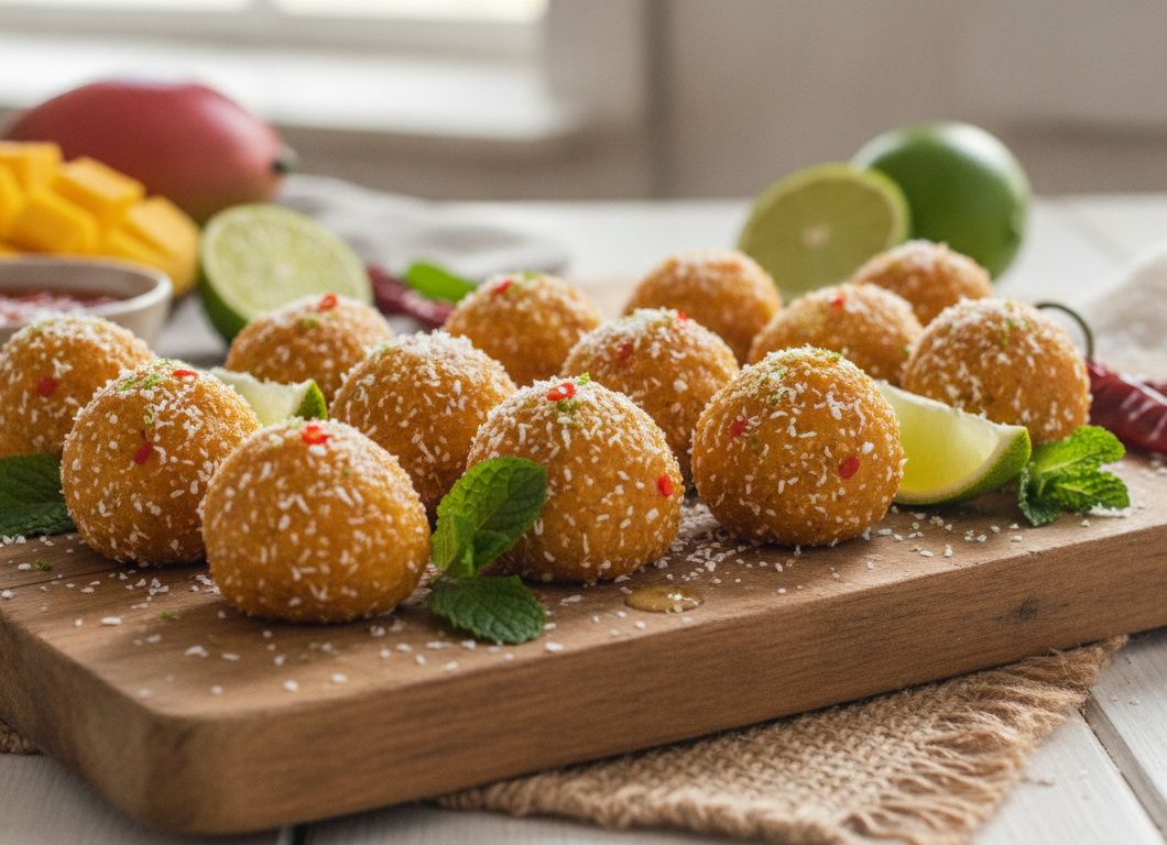 Mango Chili Lime Coconut Bites