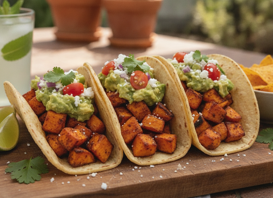 Sweet Potato Tacos with Avocado Salsa