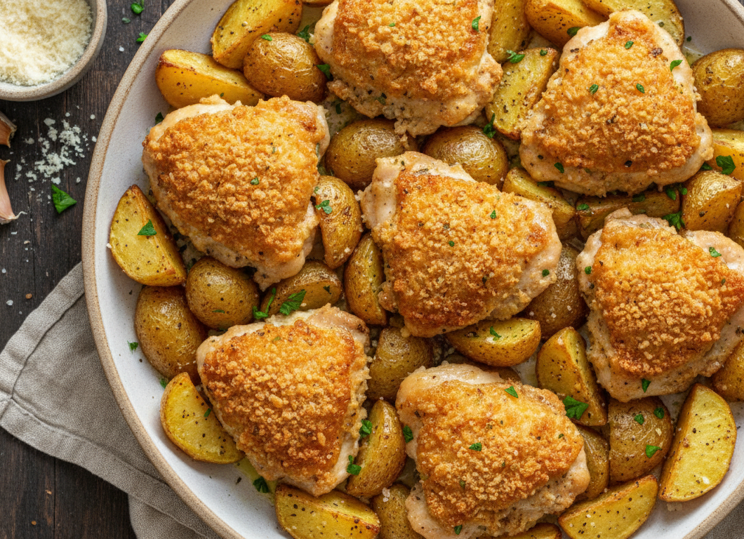 Garlic Parmesan Chicken and Potatoes