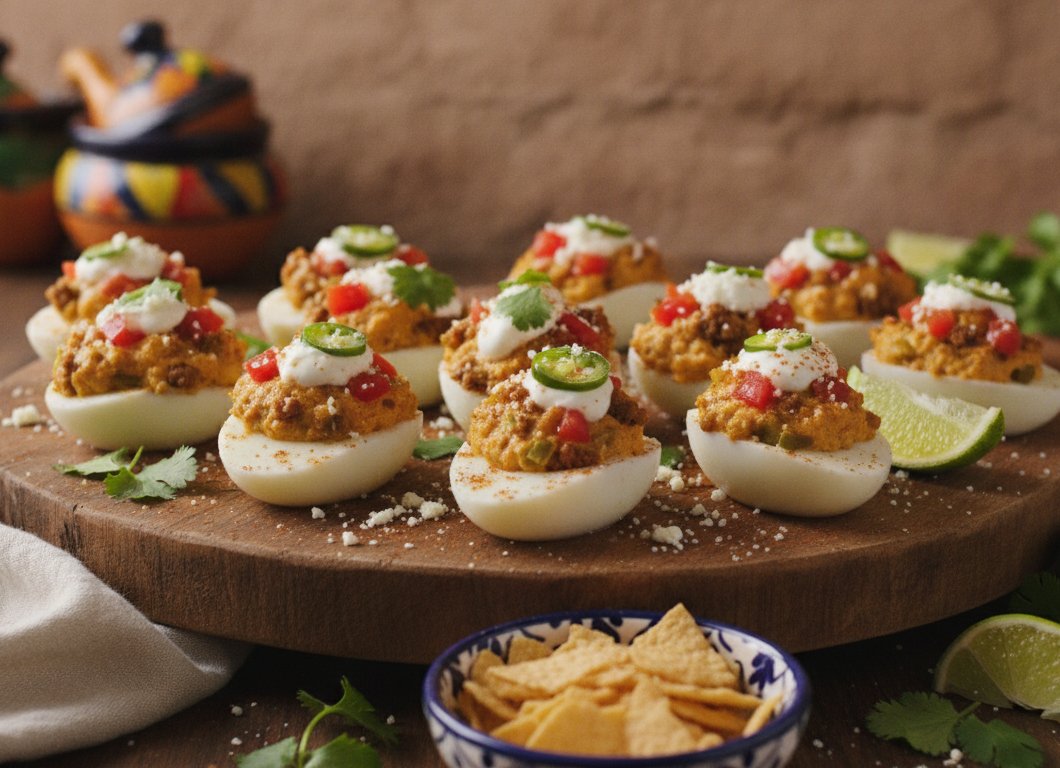 Loaded Taco Deviled Eggs
