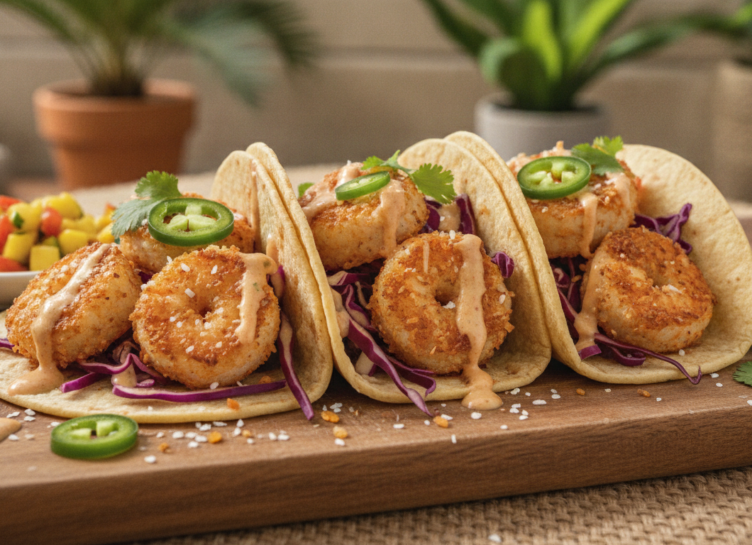 Air Fryer Coconut Shrimp Tacos