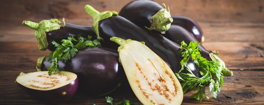 Frsh organic eggplant