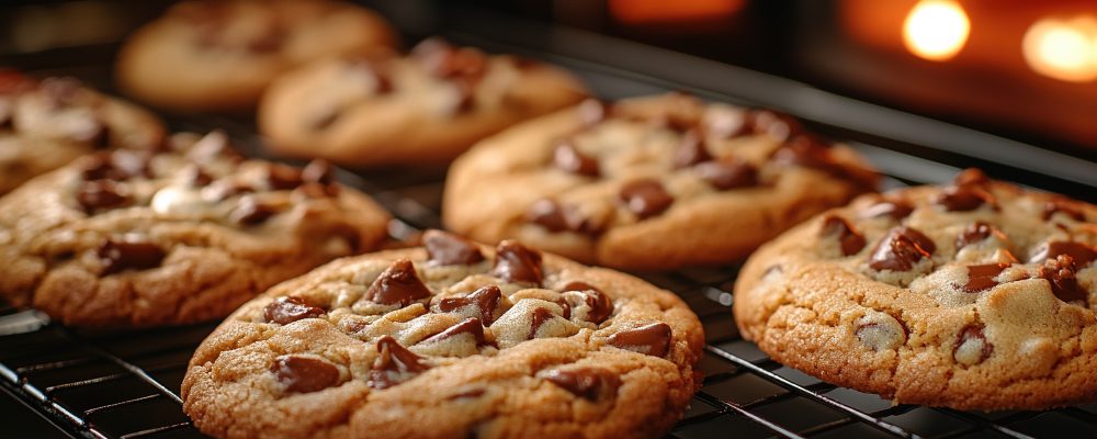 baked cookies in the oven
