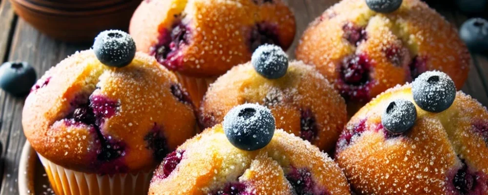 DALL-A-plate-of-freshly-baked-huckleberry-muffins-with-golden-brown-tops-sprinkled-with-sugar.-The-muffins-are-bursting-with-juicy-huckleberries-and-have-a-e1720022021815