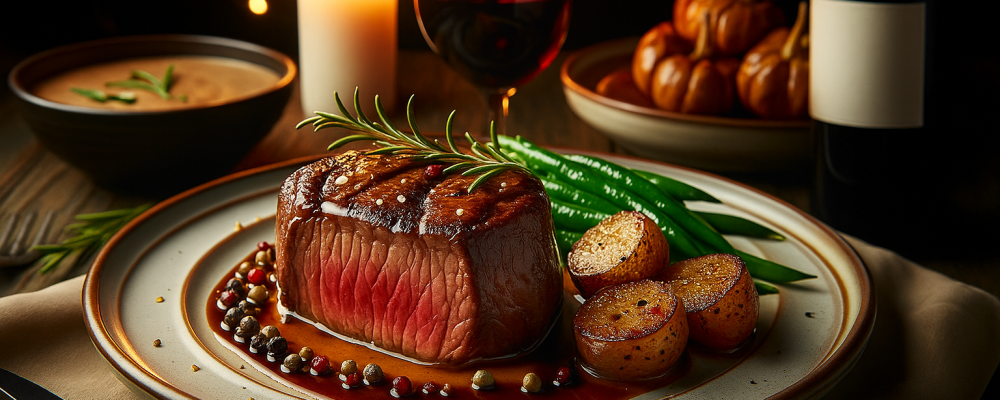 Elegant Filet Mignon with Creamy Peppercorn