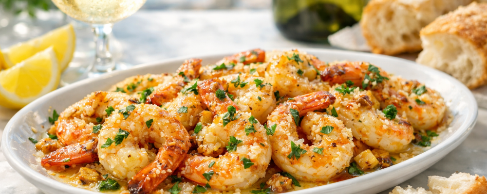 Garlic Parmesan Roasted Shrimp